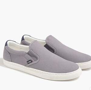 J.Crew Explorer Canvas Slip-On Sneakers Grey Size 10.5